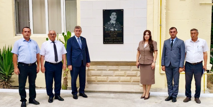 Şəhid Elçin Azadovun xatirə barelyefində əsaslı təmir-bərpa işləri aparılıb